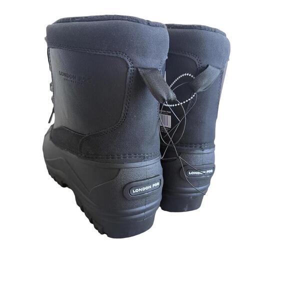 London Fog Winter Boots Thinsulate 3M Liner Snow Size 9 Black New With Tags - Picture 4 of 6